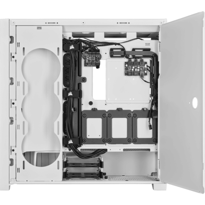 Corsair iCUE 5000X RGB QL Edition True White Side View