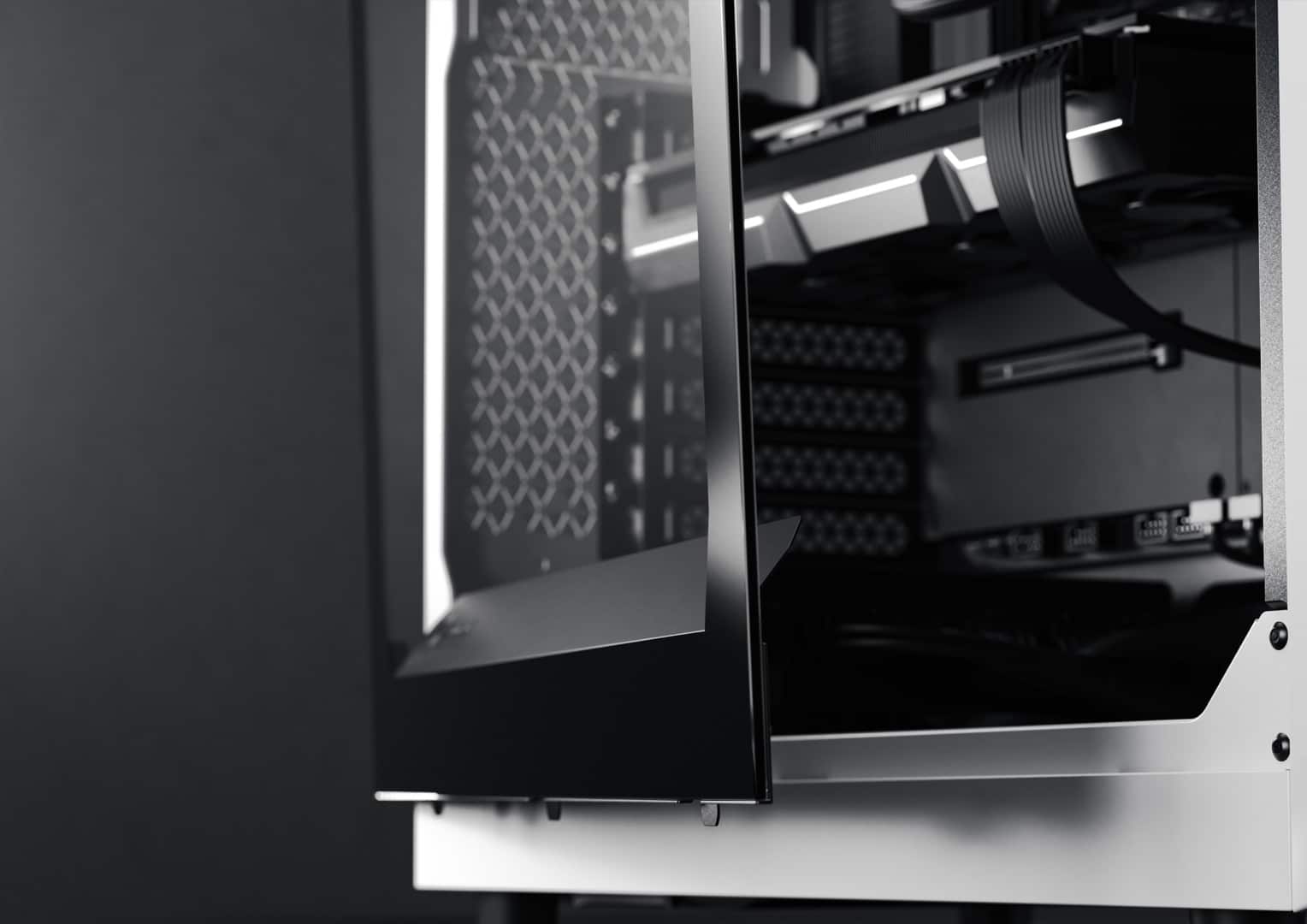 Fractal Design Focus 2 White TG Cover View