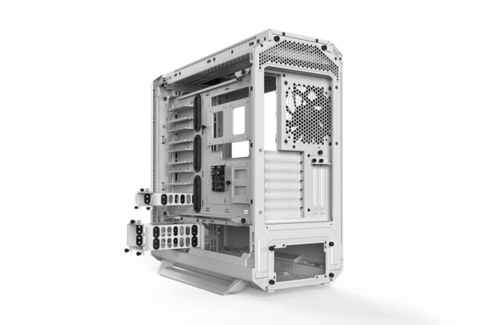 Be Quiet! Silent Base 802 Window White Angled Rear View