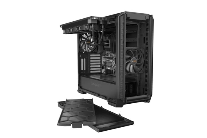 Be Quiet! Silent Base 601 Black Angled Front View