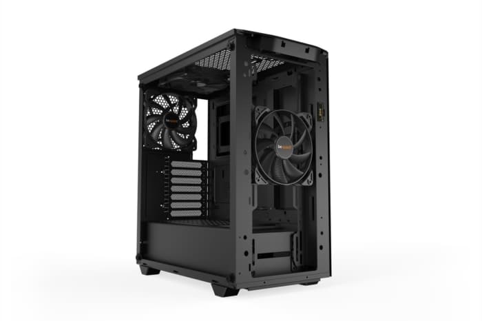 Be Quiet! Pure Base 500DX Black Angled Front View