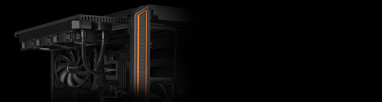 Be Quiet! Silent Base 601 Orange Trim Cover View
