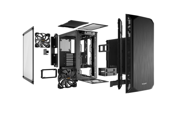 Be Quiet! Pure Base 500 Black TG Angled Front View