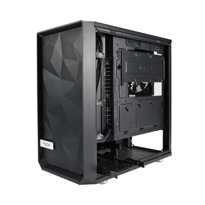 Fractal Design Meshify C Mini Dark TG Angled Storage View