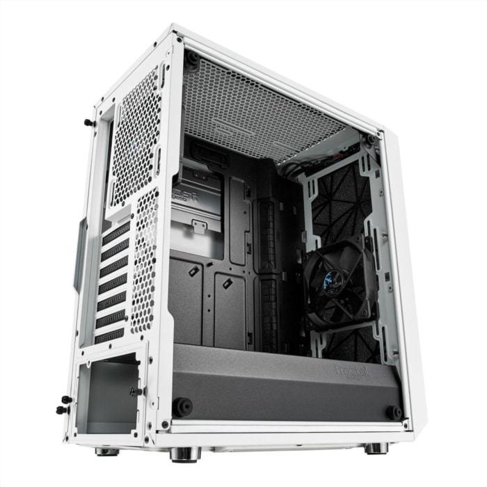Fractal Design Meshify C White TG Angled Side View