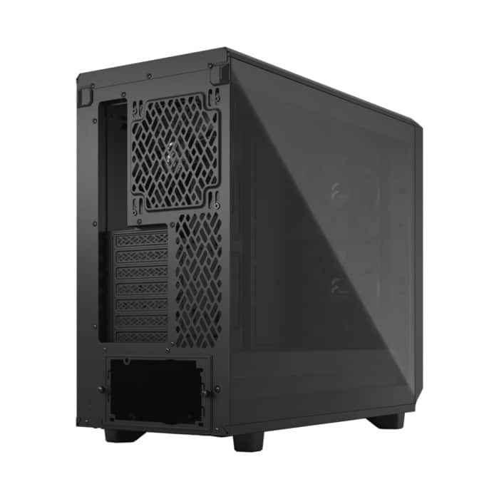 Fractal Design Meshify 2 Lite Light TG Black Angled Back View