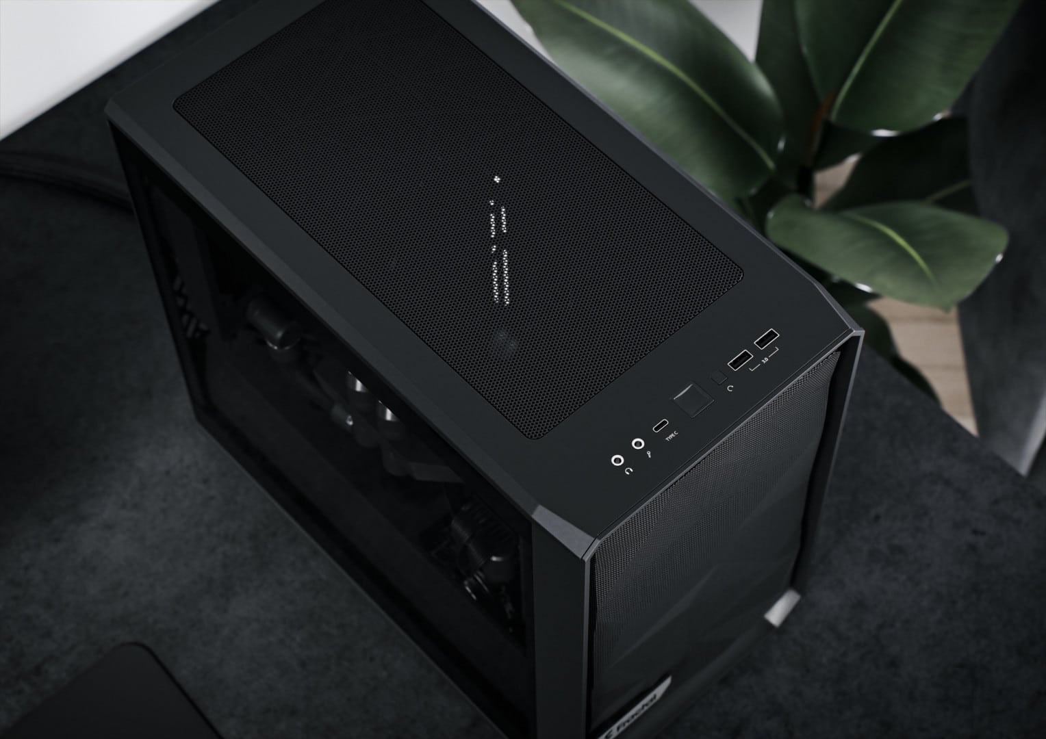 Fractal Design Meshify 2 Nano Black TG Cover View