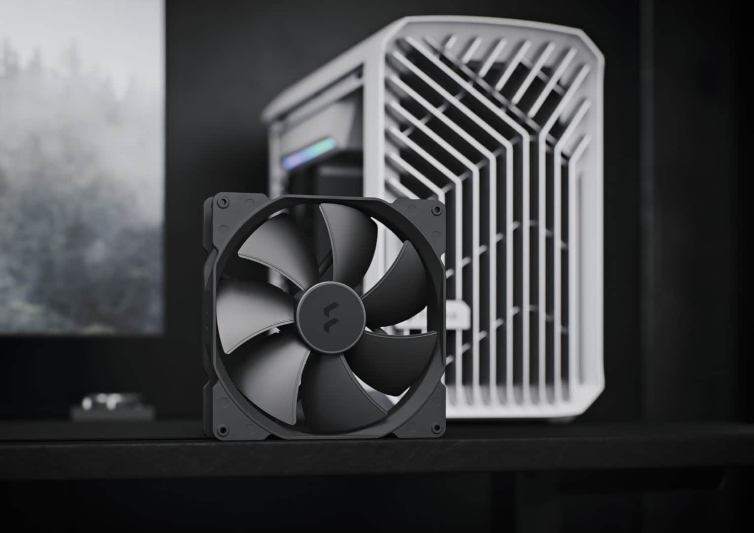 Fractal Design Torrent Nano White TG Cover View