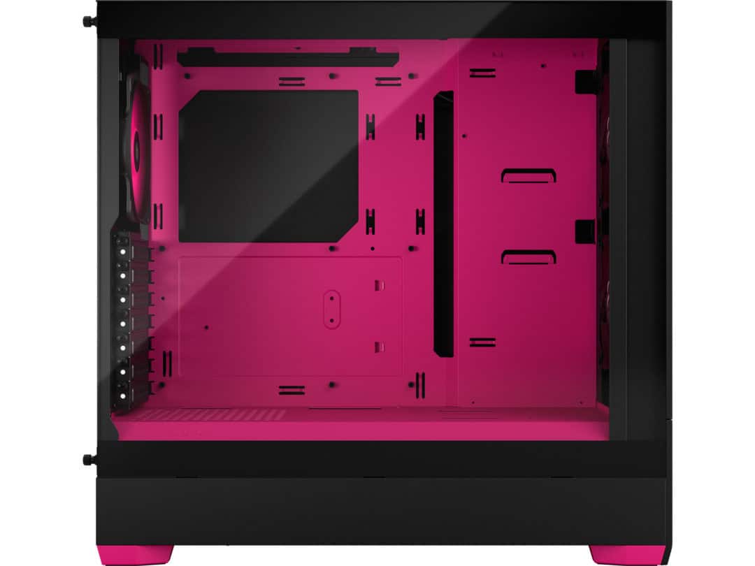Fractal Design Pop Air RGB Magenta Core TG Angled Side View