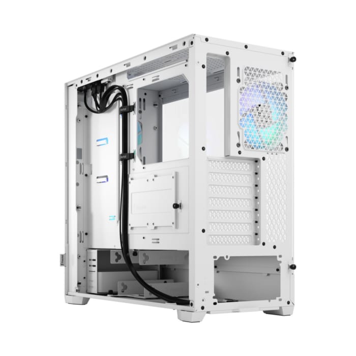 Fractal Design Pop Air RGB White TG Angled Back View