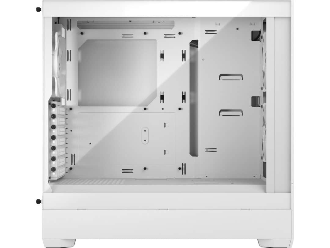 Fractal Design Pop Air White TG Angled Side View