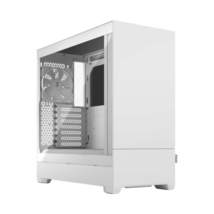 Fractal Design Pop Silent White TG Angled Front View