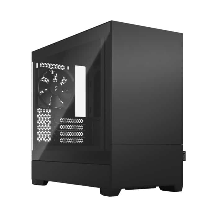 Fractal Design Pop Mini Silent Black TG Angled Front View