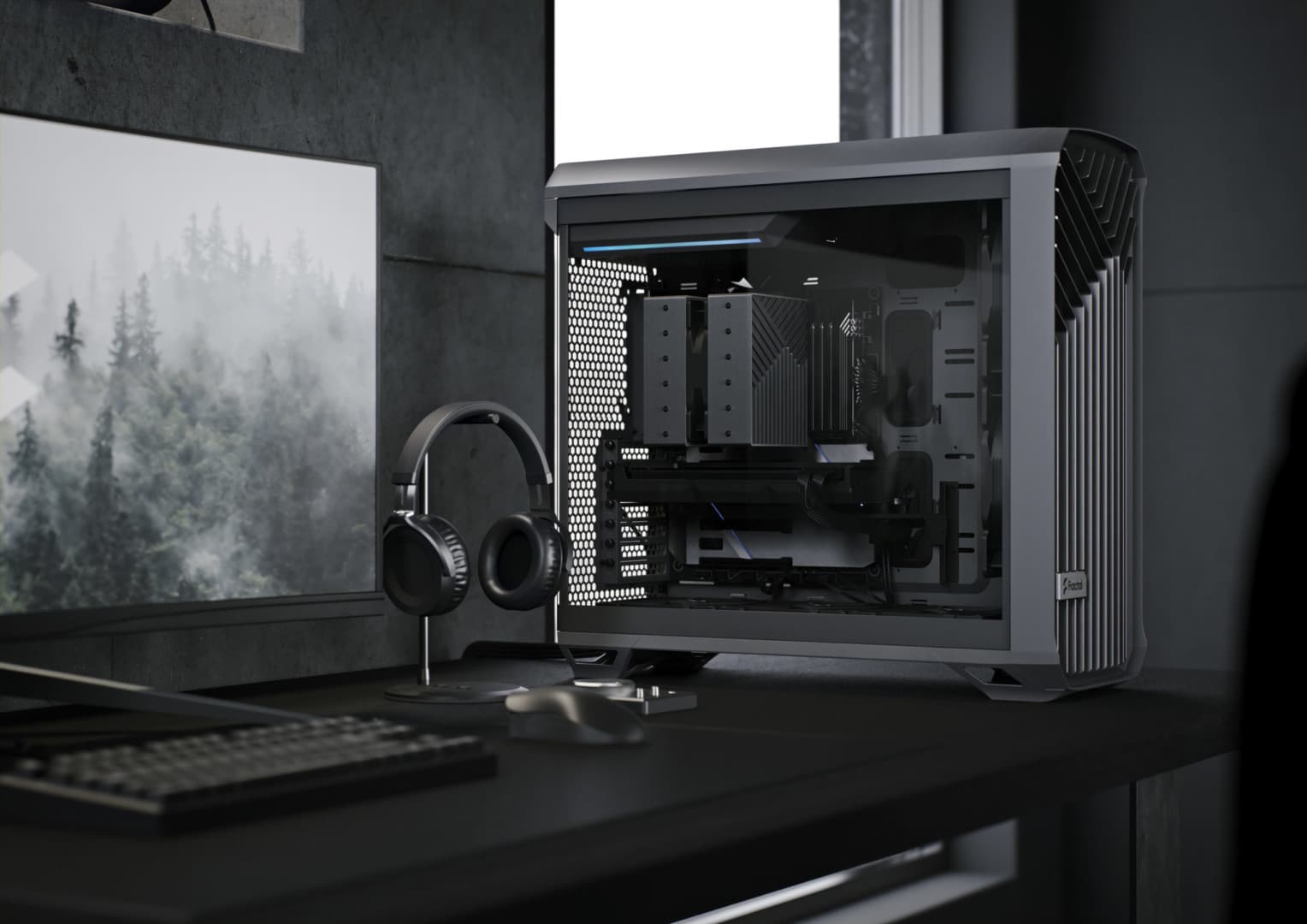 Fractal Design Torrent Grey Light TG Cover View