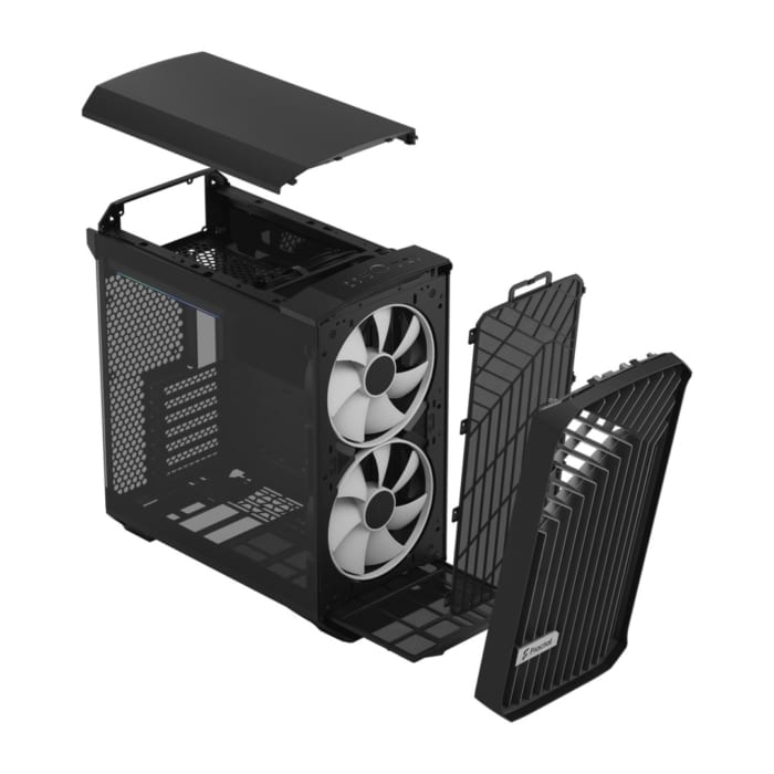 Fractal Design Torrent Compact Light TG RGB Angled Front View