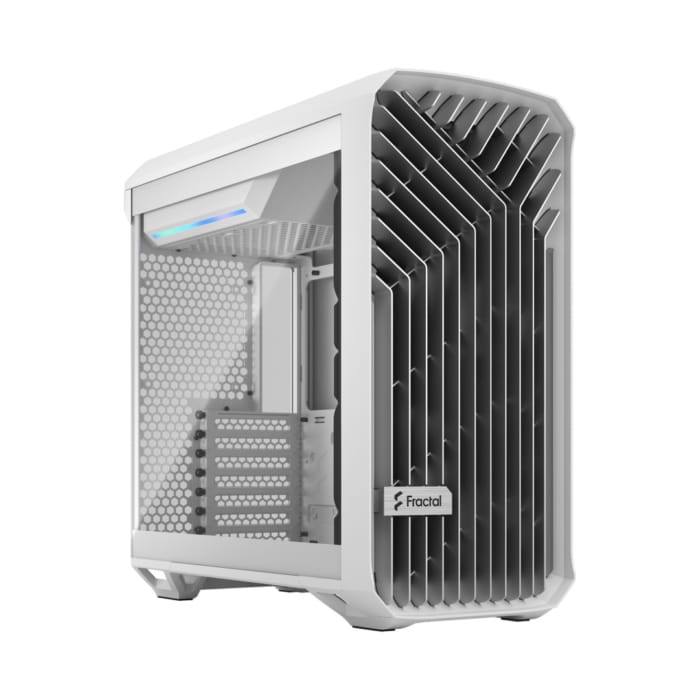 Fractal Design Torrent Compact White TG Angled Front View