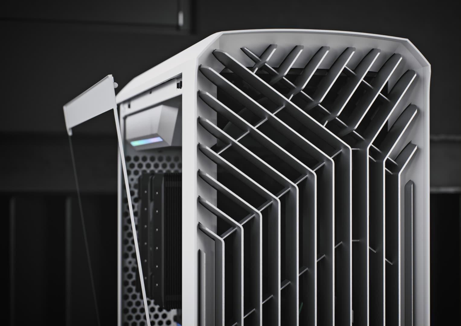 Fractal Design Torrent Compact White TG Cover View