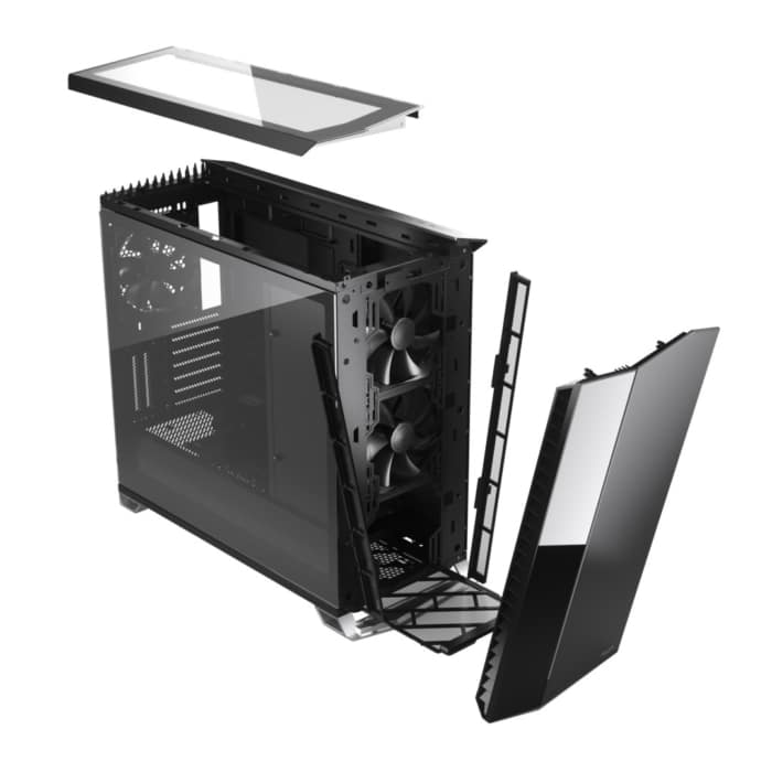 Fractal Design Vector RS Blackout TG Angled Front View