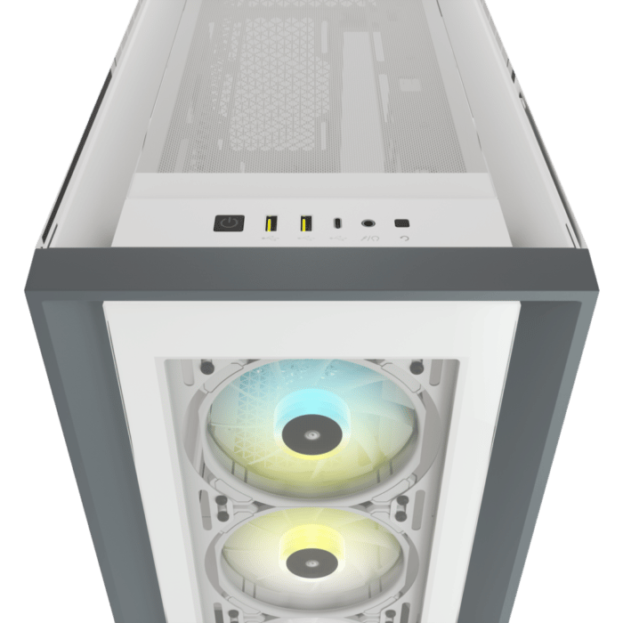 Corsair iCUE 5000X RGB White Top View