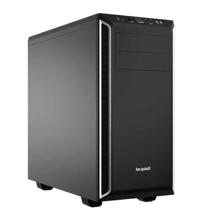 Be Quiet! Pure Base 600 Silver Trim Angled Front View