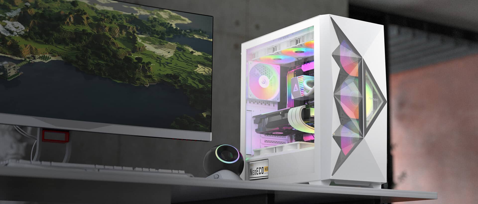 Antec DF800 FLUX RGB White Cover View