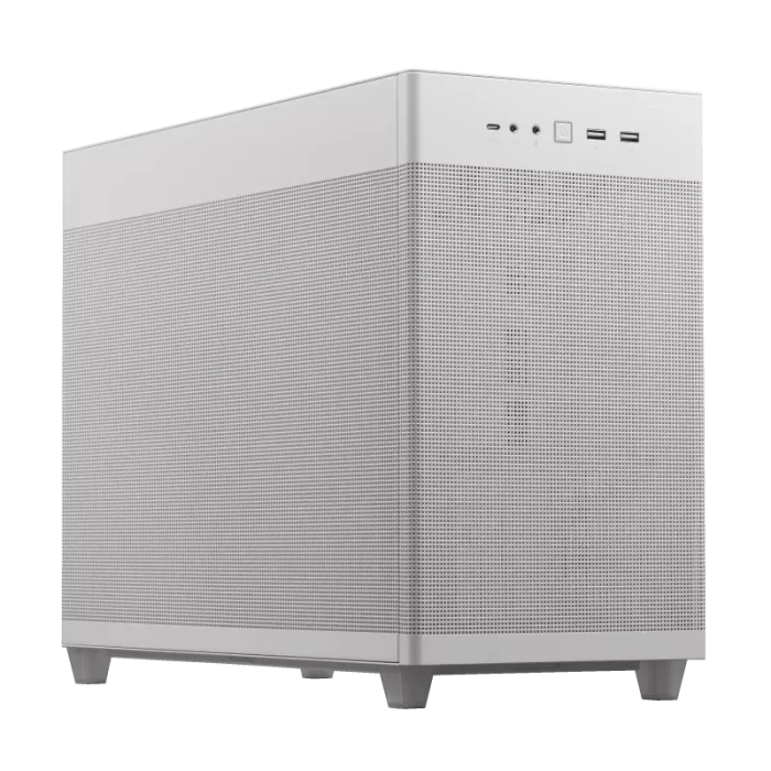 Asus Prime AP201 White Front Angled View