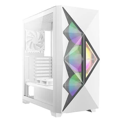 Antec DF800 FLUX RGB White Angled Front View