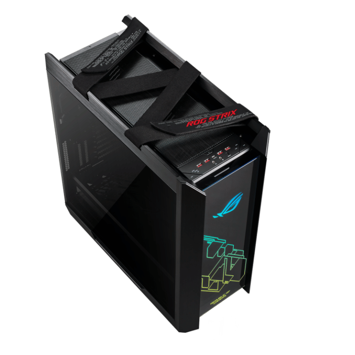Asus ROG Strix Helios RGB Black Angled Top View