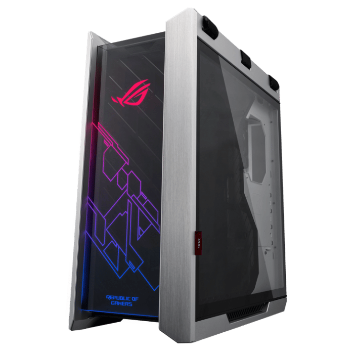 Asus ROG Strix Helios RGB White Angled Side View