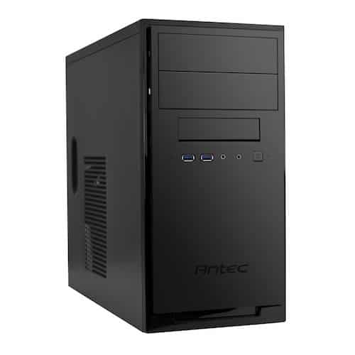 Antec NSK3100 Matte Black Angled Front View