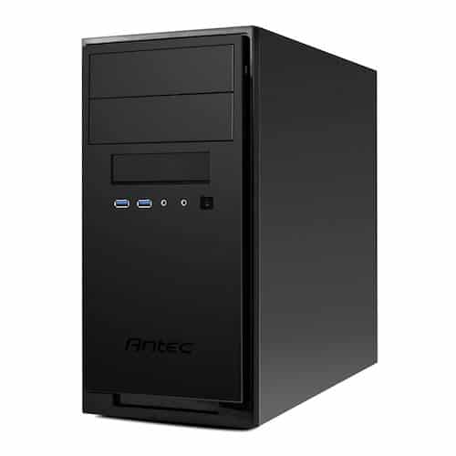 Antec NSK3100 Matte Black Angled Front View