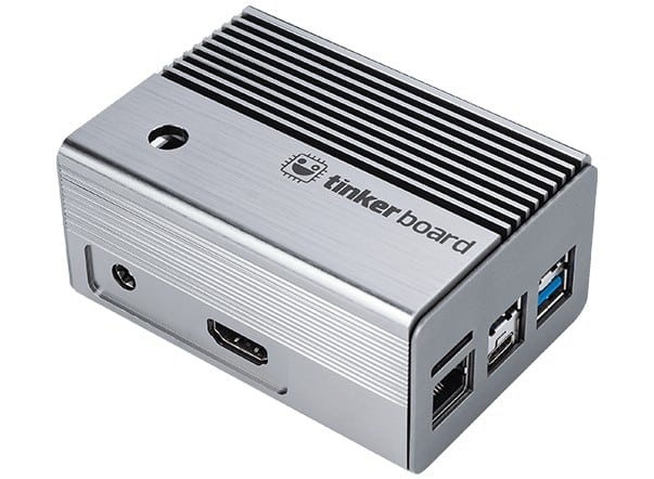 Asus Tinker 2 Fanless Aluminium Case Angled Front View