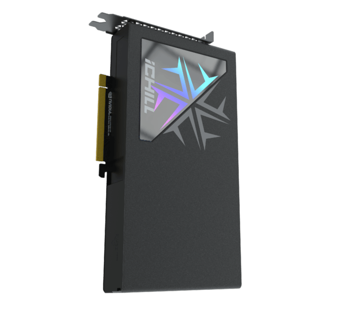 Inno3D NVIDIA GeForce RTX 4090 ICHILL BLACK Angled Vertical View