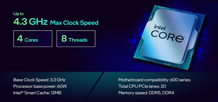 Intel Core i3-12100 Cover View