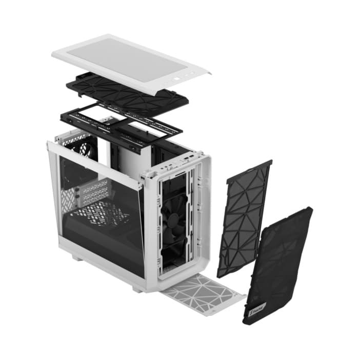 Fractal Design Meshify 2 Nano White TG Layers View
