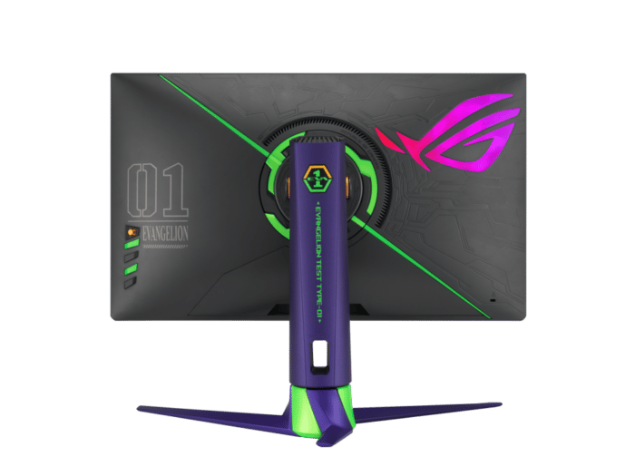 Asus ROG Strix XG27AQM EVA Edition Flat Rear View