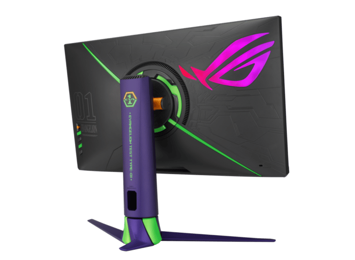Asus ROG Strix XG27AQM EVA Edition Angled Rear View