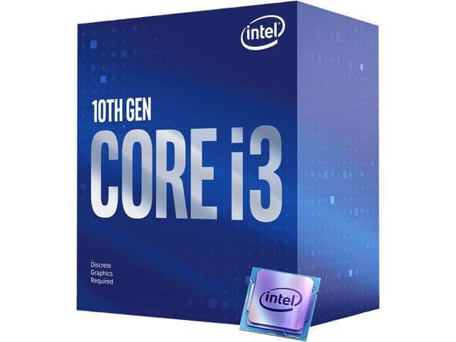 Intel Core I3-10100F Box View
