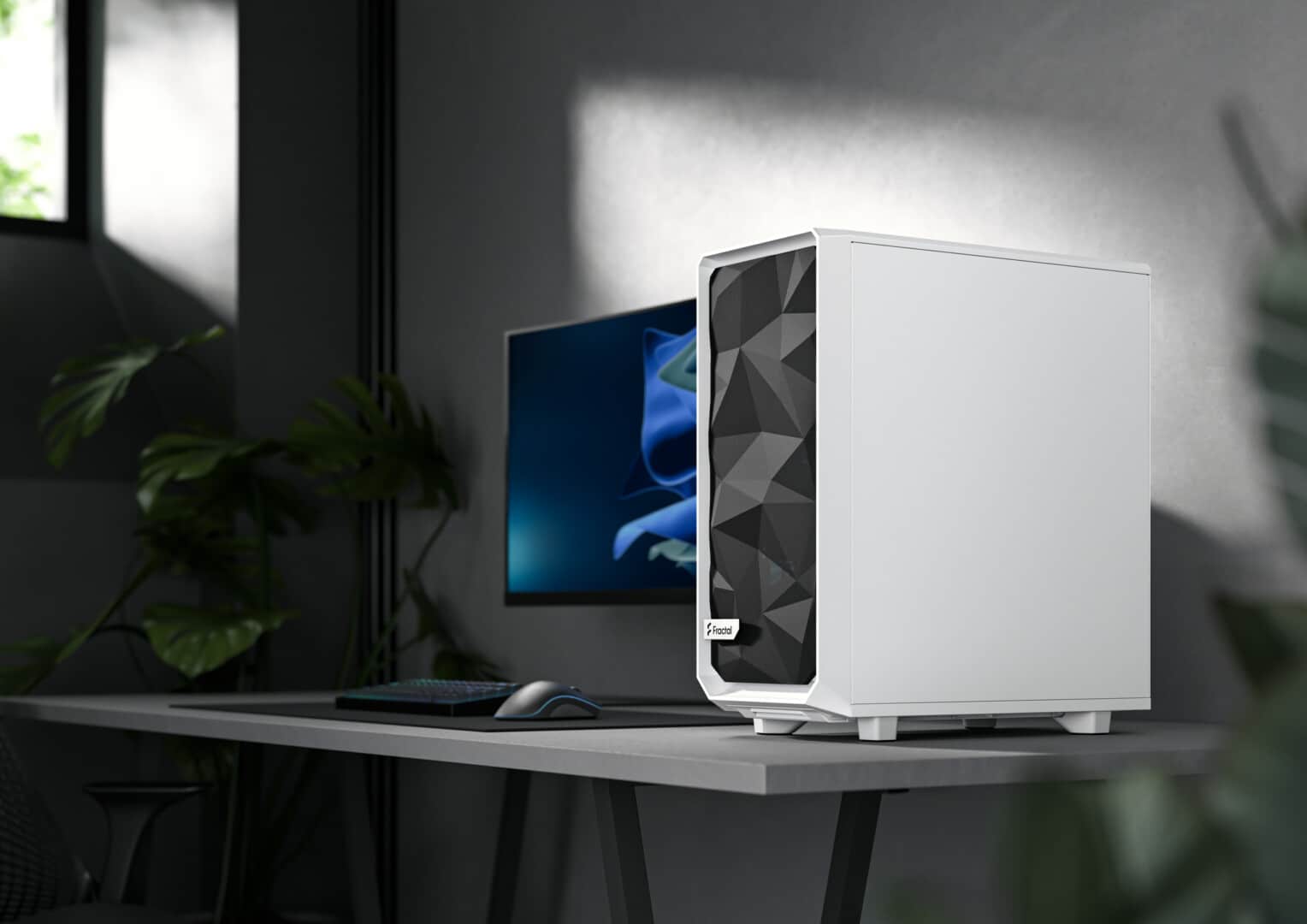 Fractal Design Meshify 2 Compact Lite White TG Cover View
