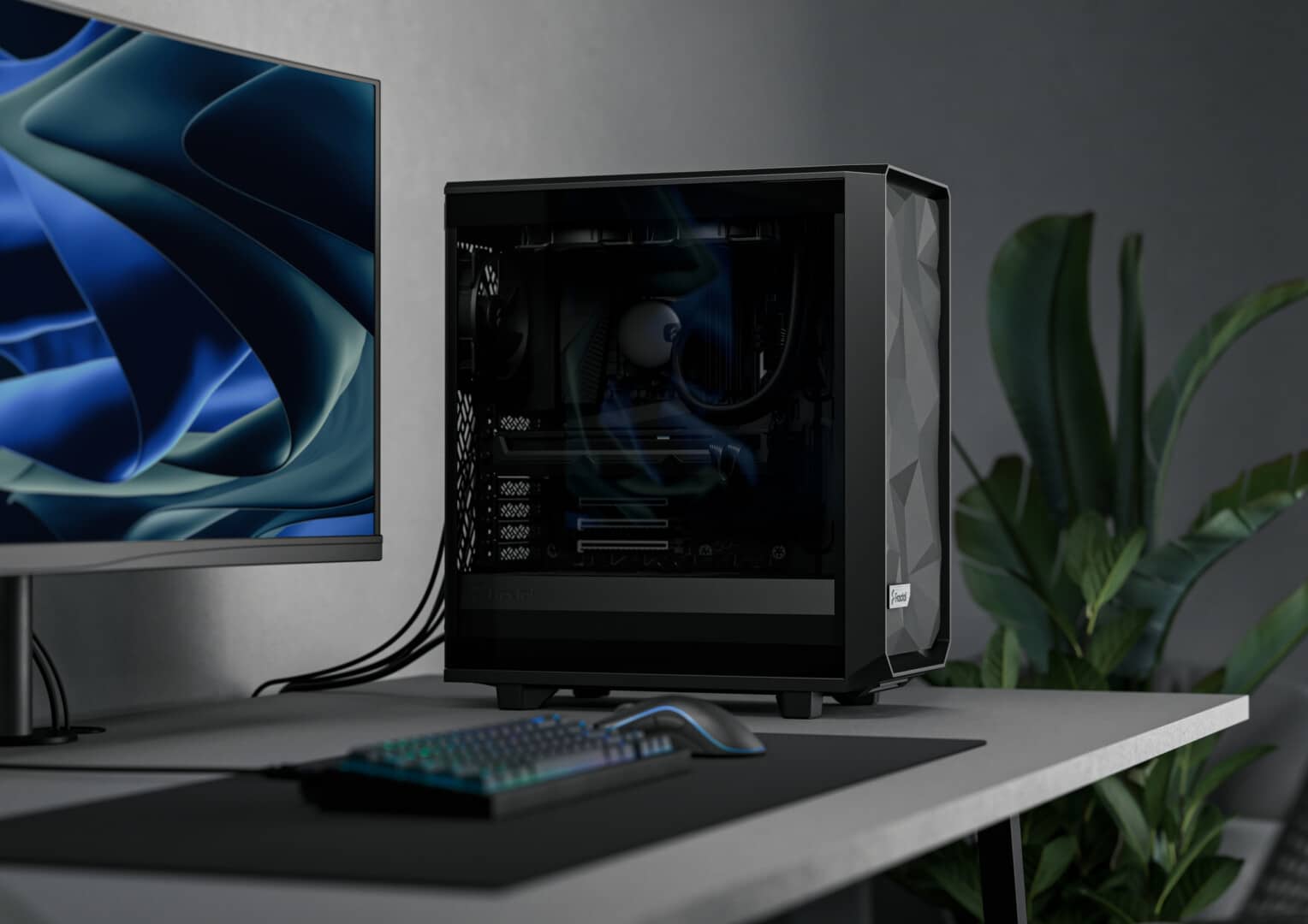 Fractal Design Meshify 2 Compact Lite Black TG Cover View