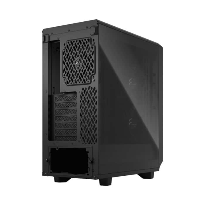 Fractal Design Meshify 2 Compact Lite Black TG Angled Rear View