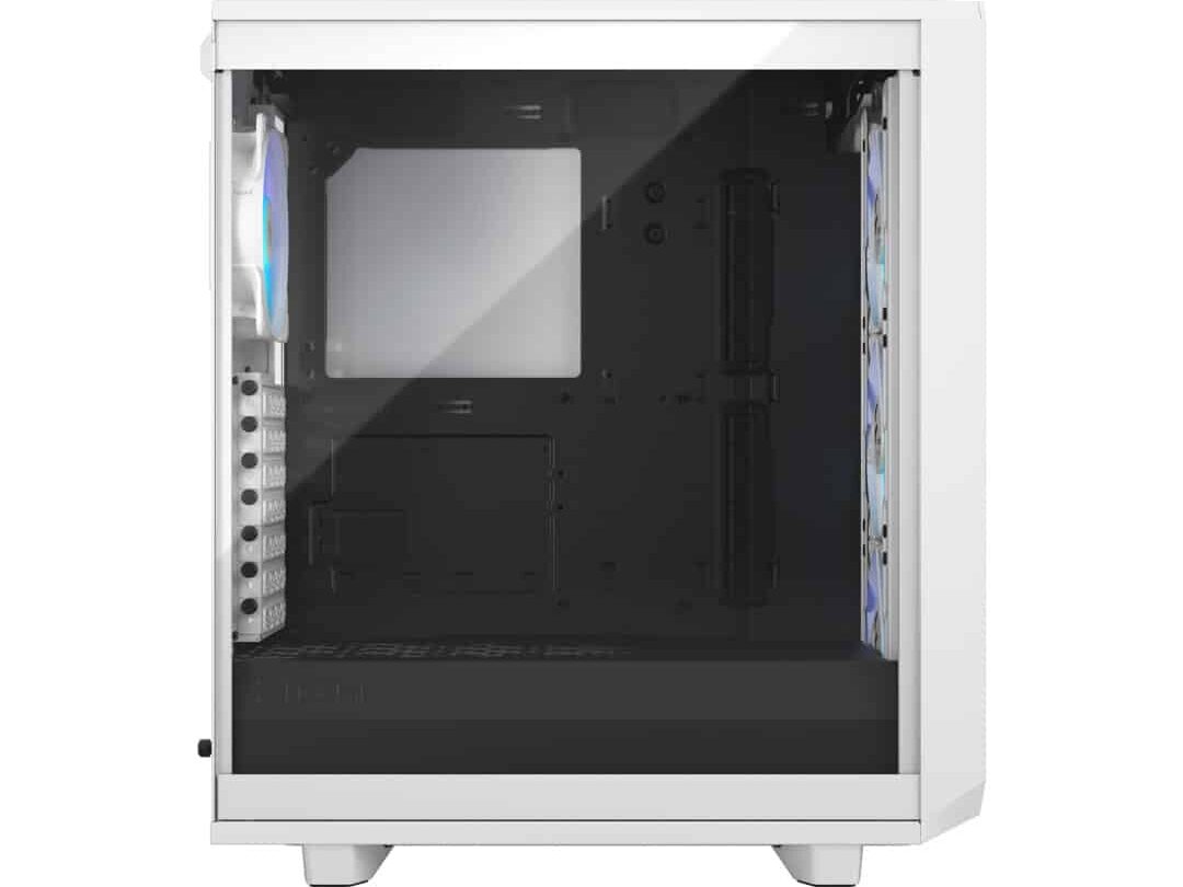 Fractal Design Meshify 2 Compact RGB White TG Side View