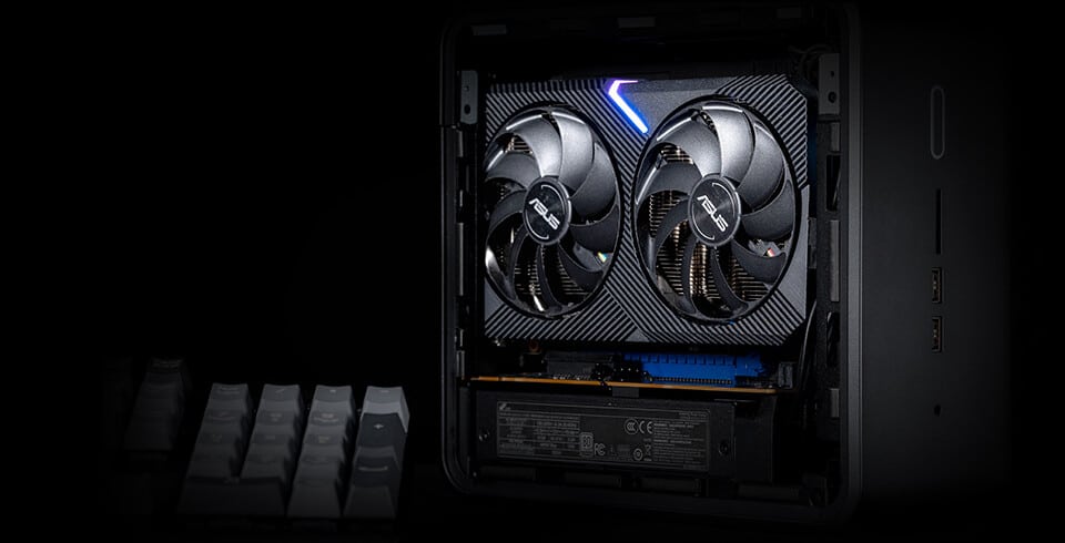 ASUS DUAL NVIDIA GeForce RTX 3060 Ti V2 MINI OC Cover View