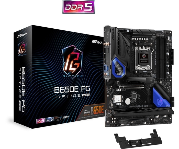 ASRock B650E PG Riptide WiFi Box View