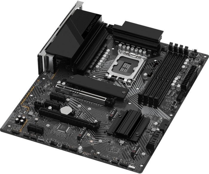 ASRock Z790 PG Lightning Angled Front View