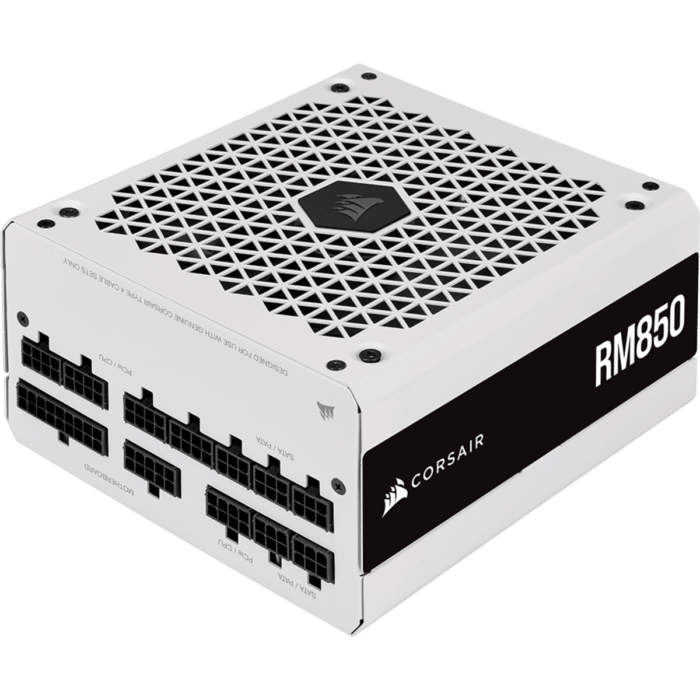 Corsair RM850 V2 White Angled View