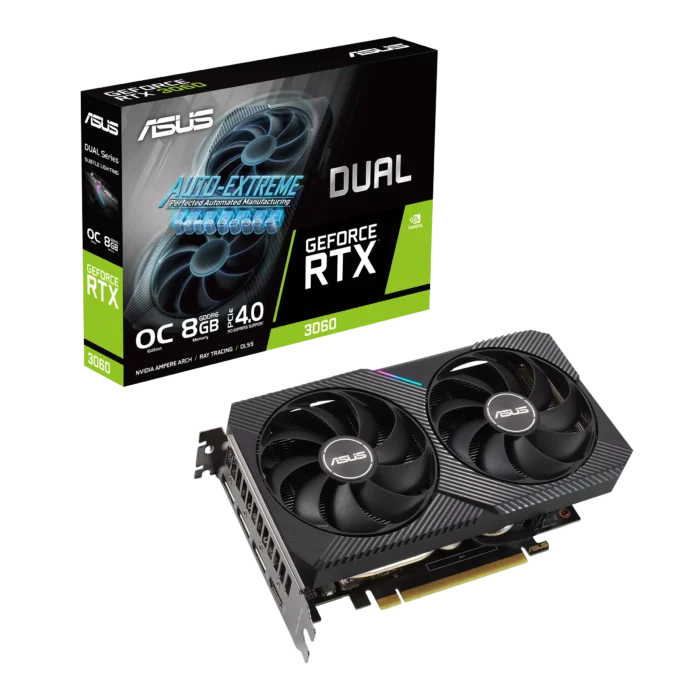 ASUS Dual NVIDIA GeForce RTX 3060 OC Box View