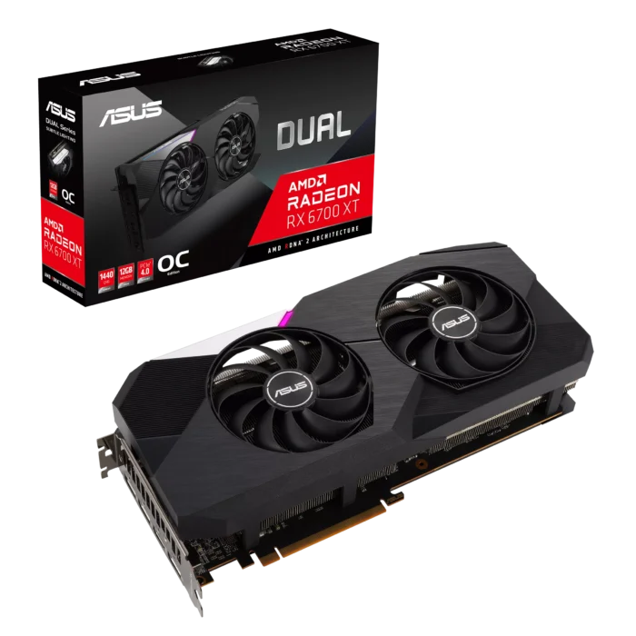 ASUS Dual AMD Radeon RX 6700 XT OC Edition Box View