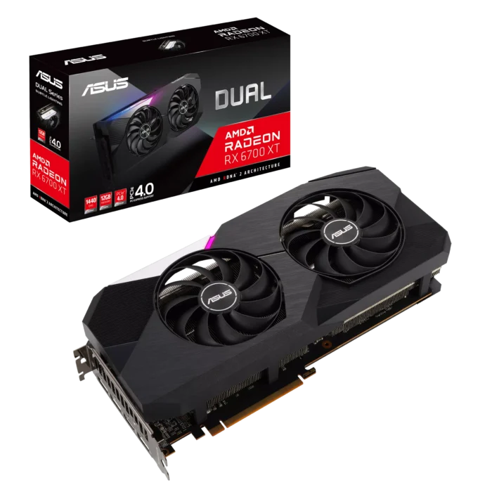 ASUS Dual AMD Radeon RX 6700 XT Box View