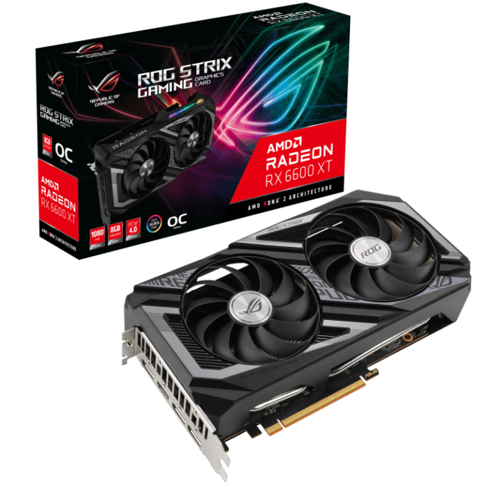 ASUS ROG Strix AMD Radeon RX 6600 XT OC Box View